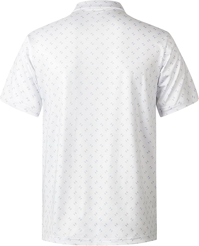 zeetoo Men's Polo Shirts Hawaiian Golf Polos Shirts Short Sleeve Performance Moisture Wicking Mens Golf Shirts