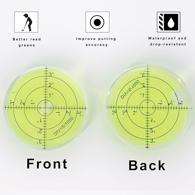 Golf Green Reader Pro Putt Golf Ball Marker Round Bubble Level High Precision Golf Putting Aid Putting Green