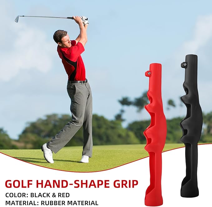 Golf Grip Trainer, Golf Grip Training Aid for Correct Hand Positioning, Removable Swing Grip for right Golfers