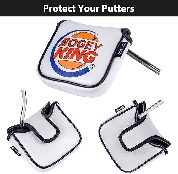 ZZHAO Golf Putter Cover - Funny Magnetic Mallet Putter Cover - Fits Most Mallet Putters - Golf Gifts for Dad - 5.5 x 4.7 x 1.2 Inches