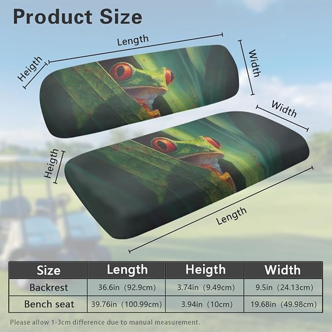 Fashion Print Golf Cart Seat Covers 2 Passenger Golf Cart Backrest Cover Golf Cart Seat Towel Gift for Friends