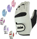 MRX Women Golf Glove Left Handed Golf Gloves Sweat Resistant Soft Cabretta Leather Regular Fit Women Golfer Glove