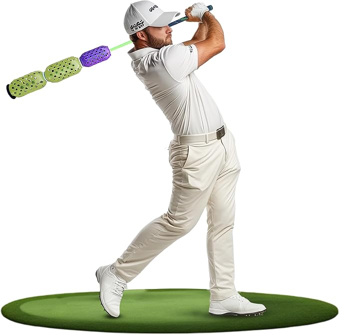 Aero Stiff Shaft, Golf Training Aid and Warm Up Tool, Speed Stick for Golf, Golf Swing Trainer, Improves Swing Speed, Wind Resistance, Adjustable Pineapples, Gain Up to 30 Yards On Your Drive