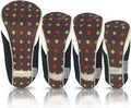 Taboo Fashions Monaco Golf Club Covers for Women - Numbered Golf Headcovers Set for Driver, Fairway and Hybrid Clubs - Weather Resistant, Pack of 4