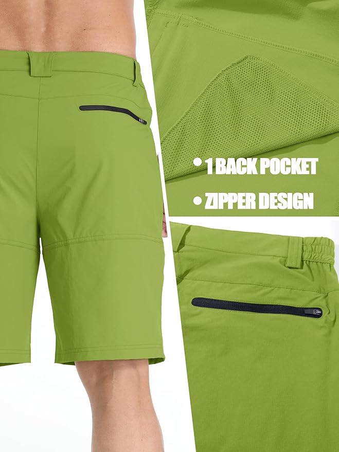 TACVASEN Men's Summer Outdoor Shorts Quick Dry Cargo Casual Work Hiking Shorts (NO Belt)