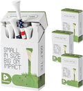 Premium Bamboo Wood Golf Tees Unique Box Design 18-Pack Per Box Value 18/72/180 Pack, Wooden Tees in 2 3/4" 3 1/4" Durable for Golfers, USA Flag Design Pro Tee Choice