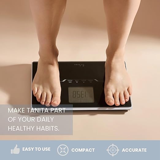 TANITA BC-401F - Japan Technology - FitScan Travel Scale - Compact Digital Body Composition Monitor with Bluetooth and Health Tracking - Compact & Travel-Friendly