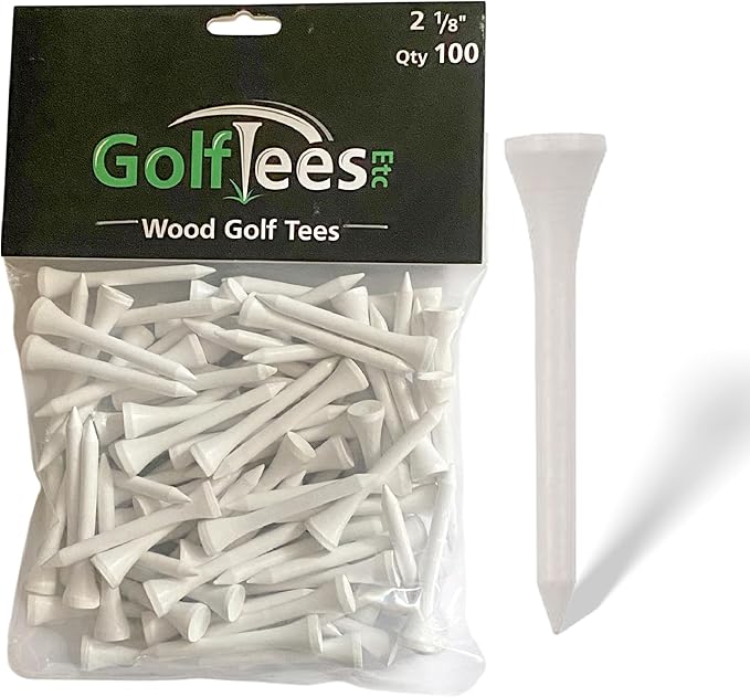 Wood Golf Tees - Standard Golf Tees for Men and Women
