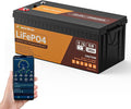 12V 200Ah Self-Heating LiFePO4 Lithium Battery with Smart APP, 4000+Cycle LiFePO4 Battery, Built-in 200A BMS, Wireless Real-Time Battery Monitor Function for RV, Marine, Off Grid Application