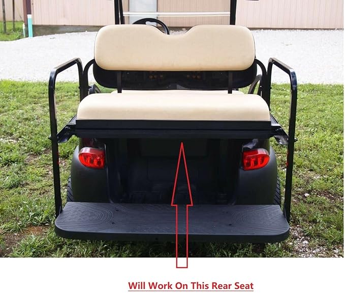 Huskey Parts Company 4PCS Brown Golf Cart Seat Covers Diamond Stitch Compatible with Yamaha Drive G29 2007-2016, Drive 2 2017+, Marine Grade Vinyl, Custom Fit, Staple On