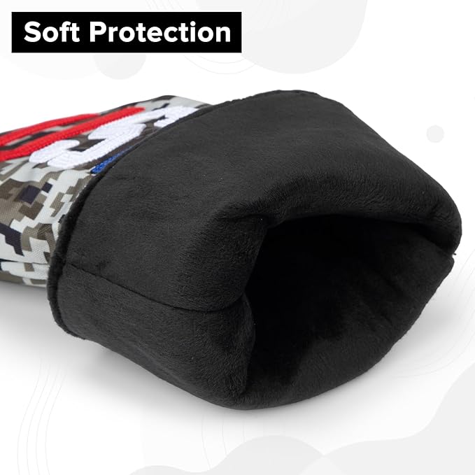 Golf Club Head Covers, Camouflage USA Design Golf Driver Covers, Fairway Wood and Hybrid Head Covers with Interchangeable Tags, Durable Canvas Material Golf Club Covers
