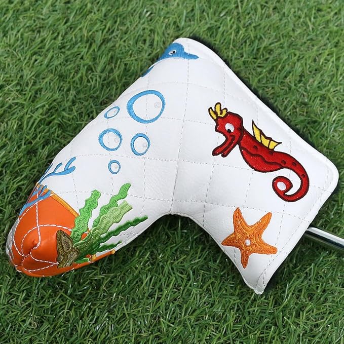 Golf Head Covers Blade Putter Cover Headcover Magnetic Closure Embroidered Fit for Most Brands Scotty Cameron Odyssey Blade Taylormade Ping ect.