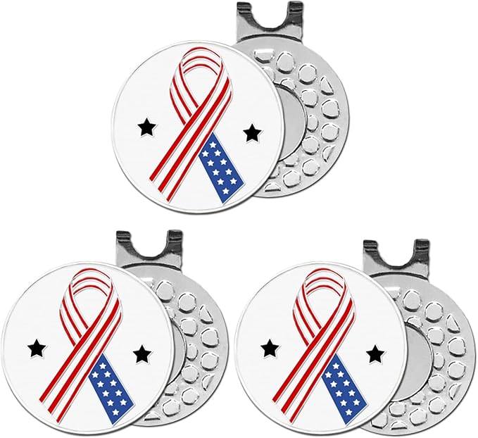 FINGER TEN Golf Ball Marker with Hat Clip Markers Assorted Patterns Value Gift Set Mark Golf Divot Tool Accessories for Men Women Kids
