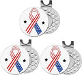 FINGER TEN Golf Ball Marker with Hat Clip Markers Assorted Patterns Value Gift Set Mark Golf Divot Tool Accessories for Men Women Kids
