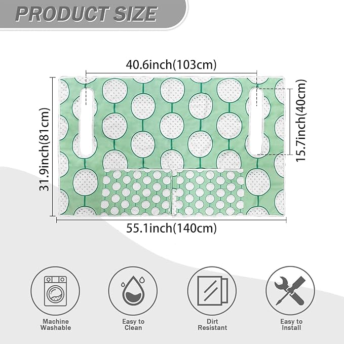 AQQA Golf Cart Seat Covers, Tropical Palm Leaf-Boho-Marble Microfiber Golf Cart Seat Blanket, Golf Blanket, Golf Accessories, Golf Cart Seat Towel Fits All 2-Seat Golf Carts, 55"x 32"