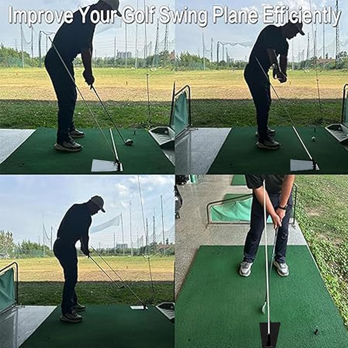 Amy Sport Golf Practice Plate Swing Plan Trainer Alignment Stick Holder Durable Metal Training Equipment Golfing Accessory