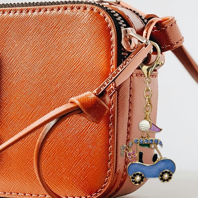 Madison Tyler Western Cowboy Boots Cherry Bow Bubble Tea Strawberry Cute Keychain | Bag Charms for Handbags Purse Charms