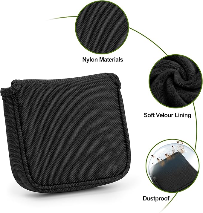 Golf Putter Covers Mallet Putter Headcover Golf Putter Headcovers with Magnetic Closure Golf Club Cover for Most Brand