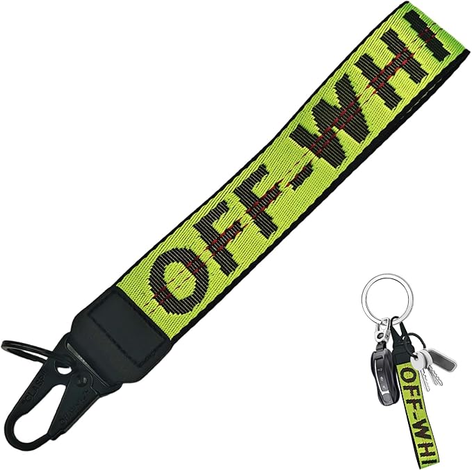Fashionable Car keychain, Fabric Wrist Strap With Key Ring, Can Be Used To Hang Car key chain, Wallets, Jeans Decorations, Key Chain Accessories(Green)