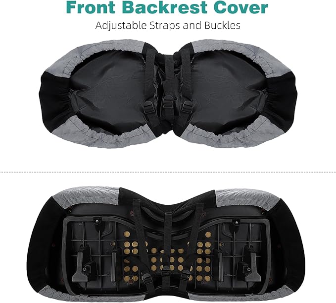Roykaw Cool Golf Cart Seat Cover, Precedent Seat Covers with Breathable Material, Only Compatible with Club Car Precedent Front Seat, Double-Layer Fabric for Non-Slip and Textured