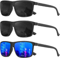 KALIYADI Polarized Sunglasses for Men and Women, Mens Sun Glasses with UV Protection for Driving Fishing Golf (3 Packs)