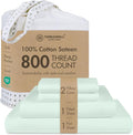 Threadmill Full Size Sheets | 800 Thread Count Bed Sheets with 16” Deep Pocket for Full Size Mattress | Sateen Weave, Better Than Egyptian Cotton, 4-Piece Bedding Set with Cooling Effect | Seaglass
