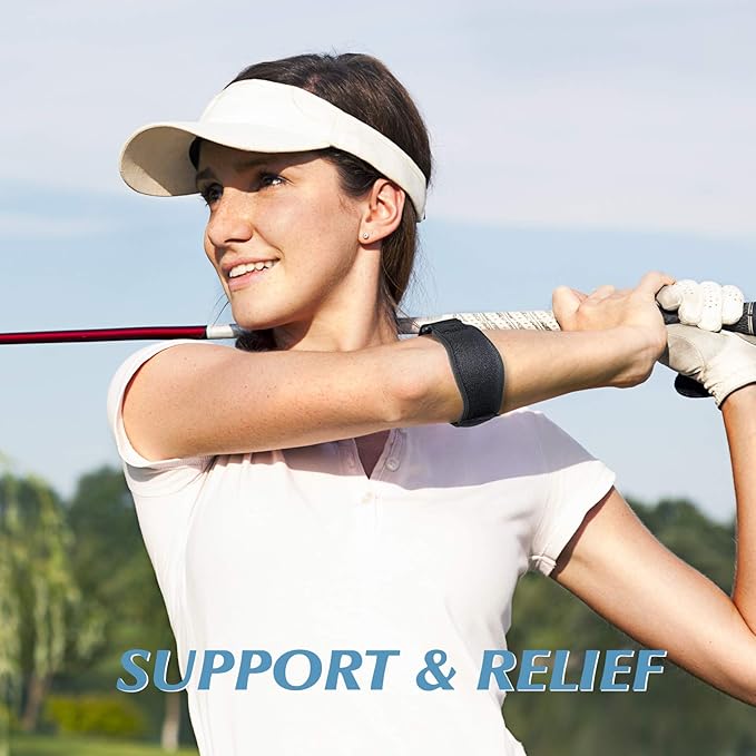 AGPTEK Elbow Brace for Tendonitis and Tennis Elbow 2 Pack, Tennis Golfers Elbow Support Arm Band Pain Relief Elbow Wrap Weightlifting Elbow Strap with Compression Pad for Men & Women