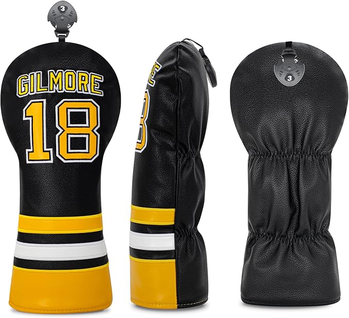 Golf Headcovers Golf Club Headcovers Sports Style Number 18 Premium Leather Driver Fairway(FW) Wood Hybrid(UT), Golf Blade Mallet Putter Cover