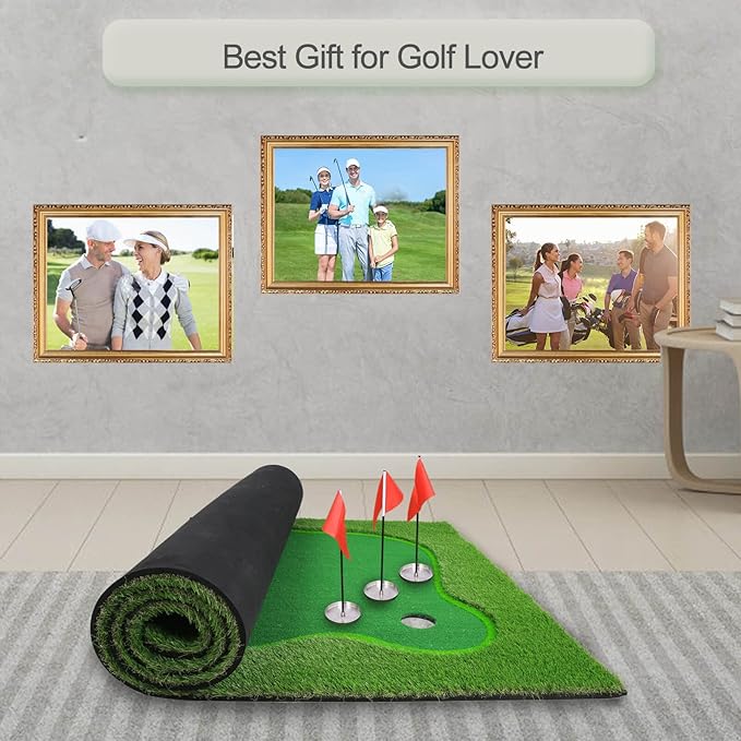 Golf Putting Green, Practice Putting Green Mat, Large Professional Golfing Training Mat for Indoor Outdoor…