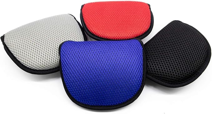 Golf Putter Cover,Mallet Putter Headcover Mesh Golf Putter Head Cover Golf Head Covers with Magic Tape for Heel Shaft RH LH fits Odyssey Works Stroke Lab,Scotty Cameron