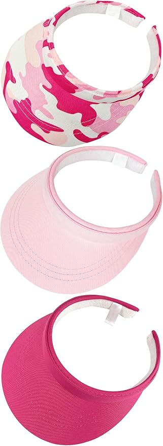 3 Pack Sports Sun Visor Hat Women Men Adjustable Clip On Visors Outdoor Golf Beach Cap