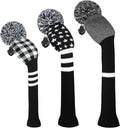 Scott Edward Knit Golf Head Covers for Woods Set of 3 Fits Well Driver(460cc) Fairway Wood and Hybrid(UT) The Perfect Change for Golf Bag