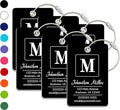 Personalized Luggage Tag | 6 Pack | Custom Luggage Tags for Suitcases | Kids Backpack Tag | 10 Color Options & Choose Font, Font Color