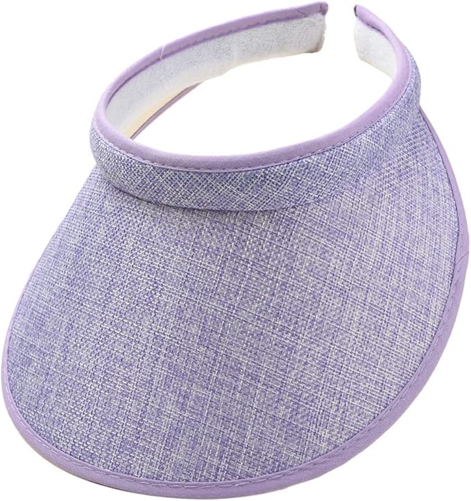 Cloth Covered Slip-On Visor for Women, Adjustable Cap Sports Sun Visors for Men