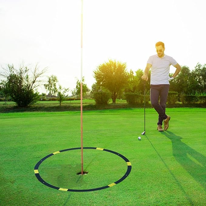 Golf Target Rings - Golf Target Circles, Putting and Chipping Practice Rings | Durable Thin Rings for Short Game Training, Portable Foldable Design, Bright Colors for Easy Visibility, Multiple
