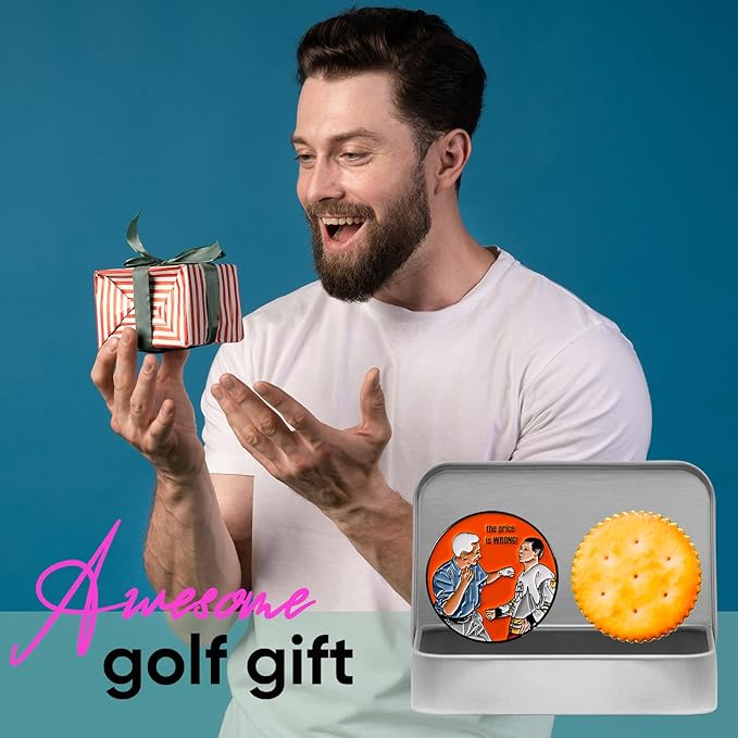 Golf Ball Markers with Hat Clip Box Set - Golf Gifts Golf Accessories for Men and Women Golfers