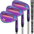Gowolf Forged Golf Wedges 50/52/54/56/58/60/69 Degree Single or Sets for Men, Right Hand Premium Full Face Gap Wedge Sand Wedge Lob Wedge Golf Club, Great Golf Gifts - CNC Milled Face for More Spin