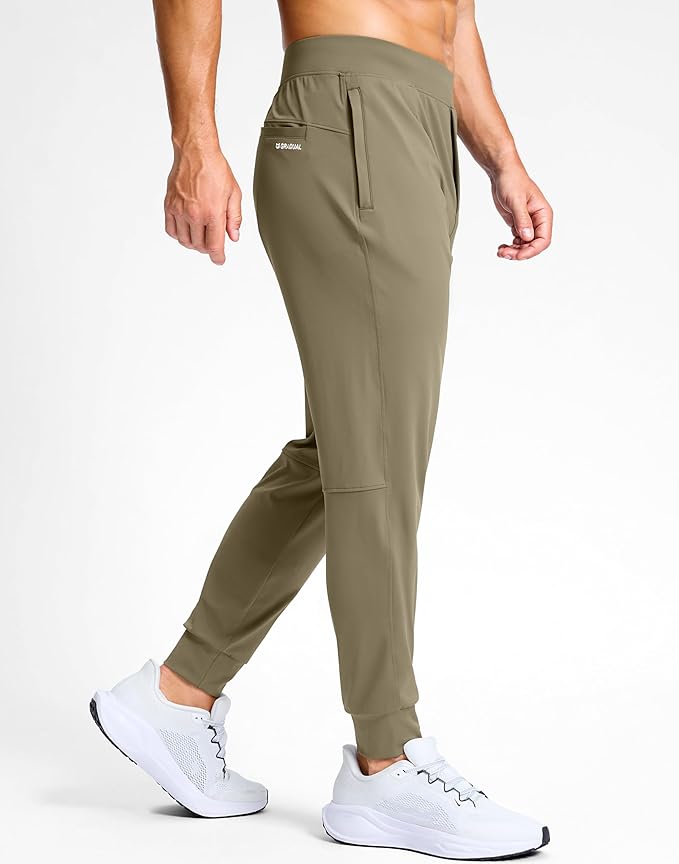 G Gradual Men's Golf Joggers Pants with Zipper Pockets Stretch Sweatpants Slim Fit Track Pants Joggers for Men Work Running