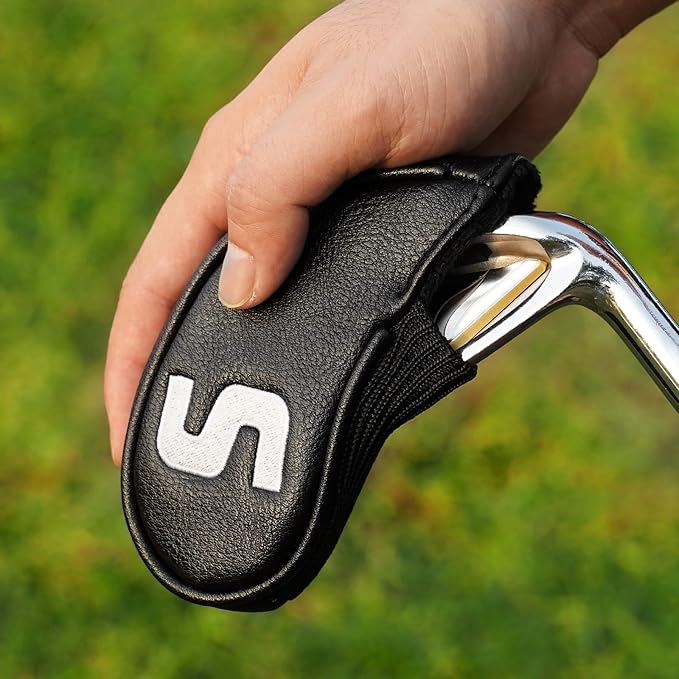 Craftsman Golf 9pcs/Set Iron Headcover Set Protectors Easy on and Off Suitable for Left and Right Golfer