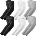 YQXCC 4 Pairs Arm Sleeves, Cooling UV Sun Protection Sports Compression Sleeves for Men Women, Golf Basketball Arm Sleeves