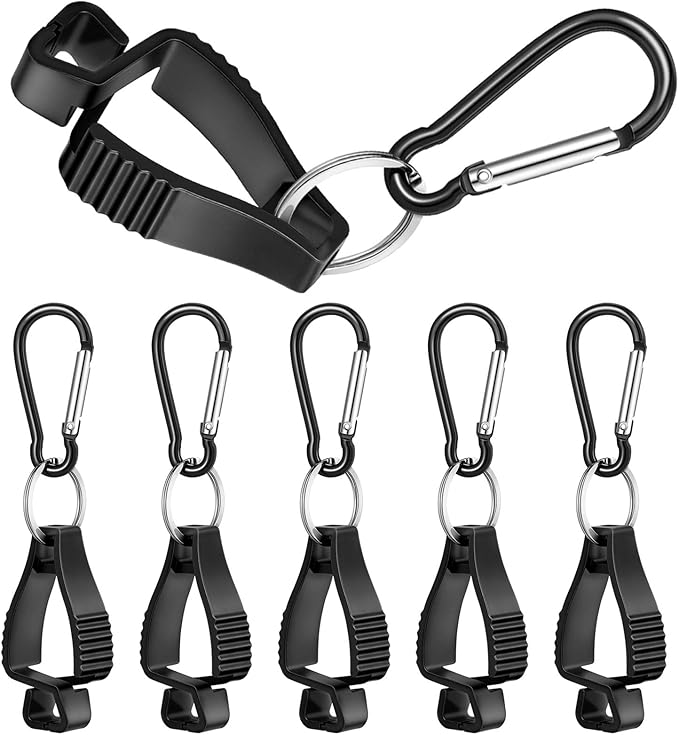 Jetec 6 Pcs Glove Clips for Work Glove Holder Grabber Safety Clips for Construction Work Accessories Helmets Hanger Clamp