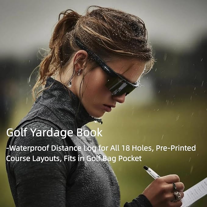 Golf Yardage Book 4-Pack – Waterproof Stone Paper Notebook for Tournament Play, 4"x6.5" Blank Course Map Journal, Fits All Holders – Eco-Friendly, Tear-Resistant, Not Pre-Printed