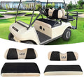 10L0L Golf Cart Front Rear Seat Cover Set for EZGO TXT RXV & Club Car DS 2000-up(Flat Backrest), Made w/ 3D Air Mesh Polyester Fabric Breathable Washable