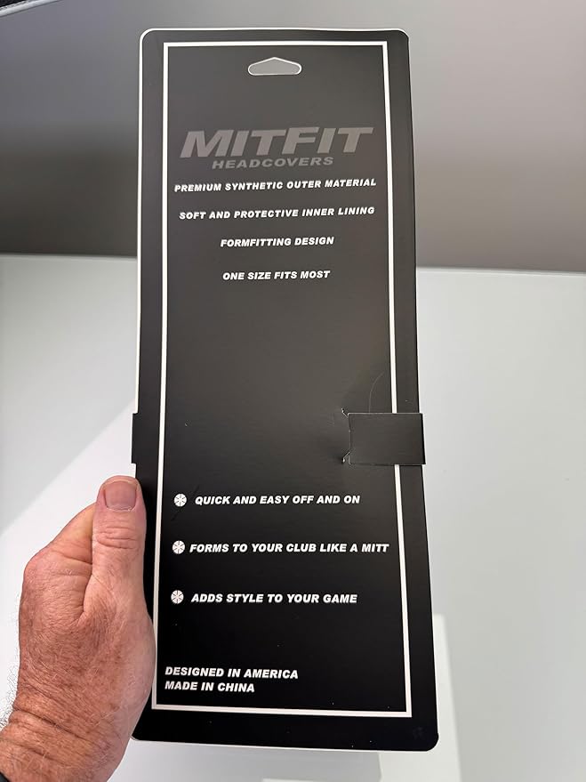 Single Headcover, Easy Slip-On Easy-Off Golf Club Headcover, Fleece Lined Interior, Water Resistant and Durable Shell, Individual Retail Sport Pack