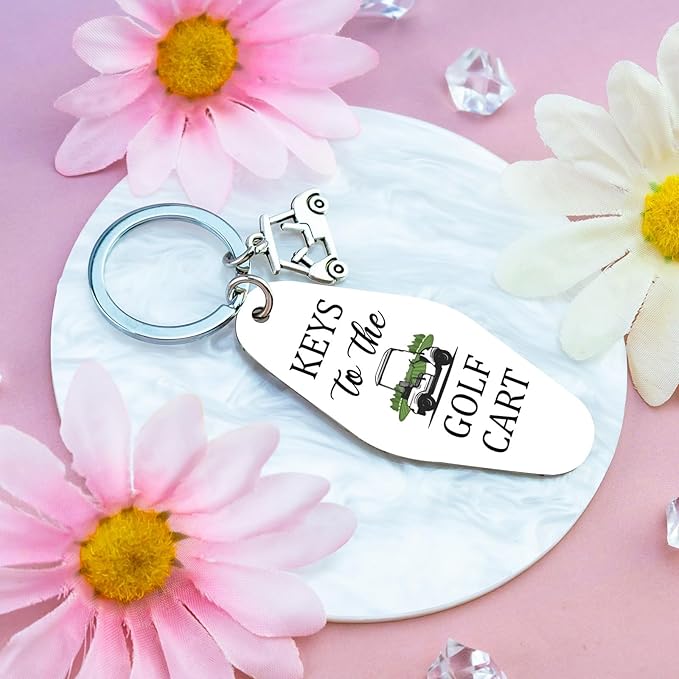 Golf Keychain Stuff Gifts for Golfers Keys To The Golf Cart Accessories for Women Golfing Accessories for Men Daddy Boss Uncle Funny Golfer Gifts Christmas Stocking Stuffer Gift Ideas