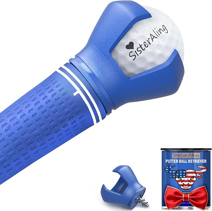 3-Prong Golf Ball Retriever Grabber Pick Up,Back Saver Claw Put On Putter Grip,Suction Cup Ball Grabber,Sucker for Golf Screws Tool