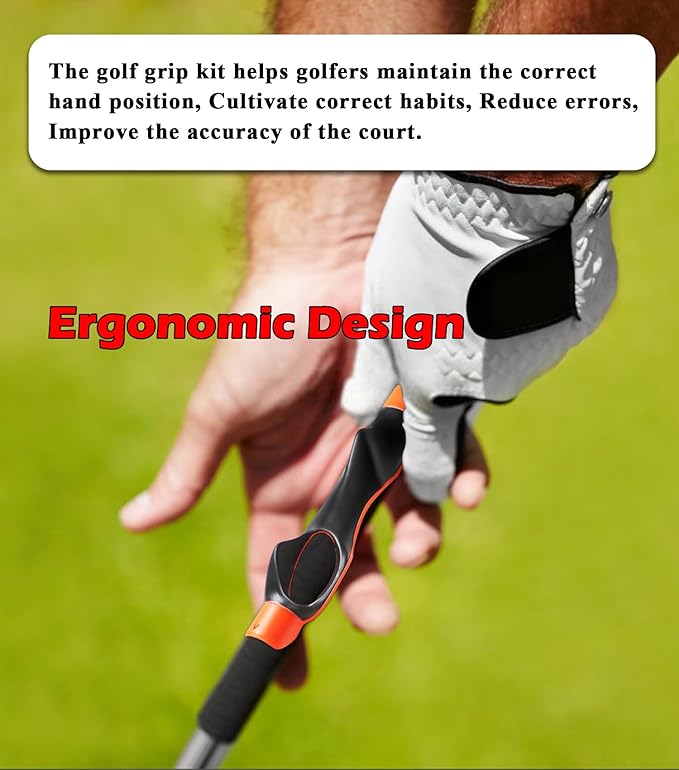 2 Pcs Golf Grip Trainer, Lightweight Golf Training Aid to Help Train Correct Hand Position, Right Hand Golf Swing Trainer
