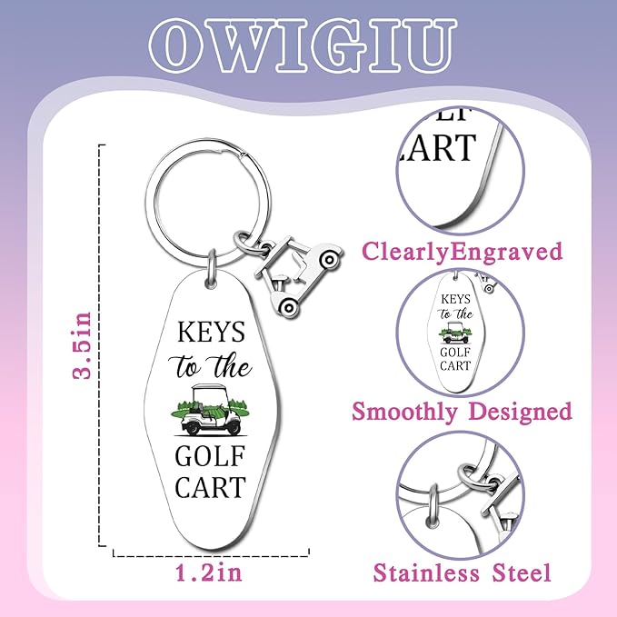 Golf Keychain Stuff Gifts for Golfers Keys To The Golf Cart Accessories for Women Golfing Accessories for Men Daddy Boss Uncle Funny Golfer Gifts Christmas Stocking Stuffer Gift Ideas