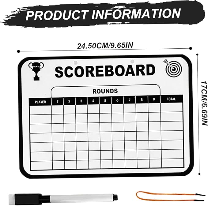 1 Set Golf Scorecard 9.65x6.7in Portable Erasable Golf Scorecard Book Whiteboard Dry Erase Score Card Holder with Pen & Lanyard for Men Women Golfer Book