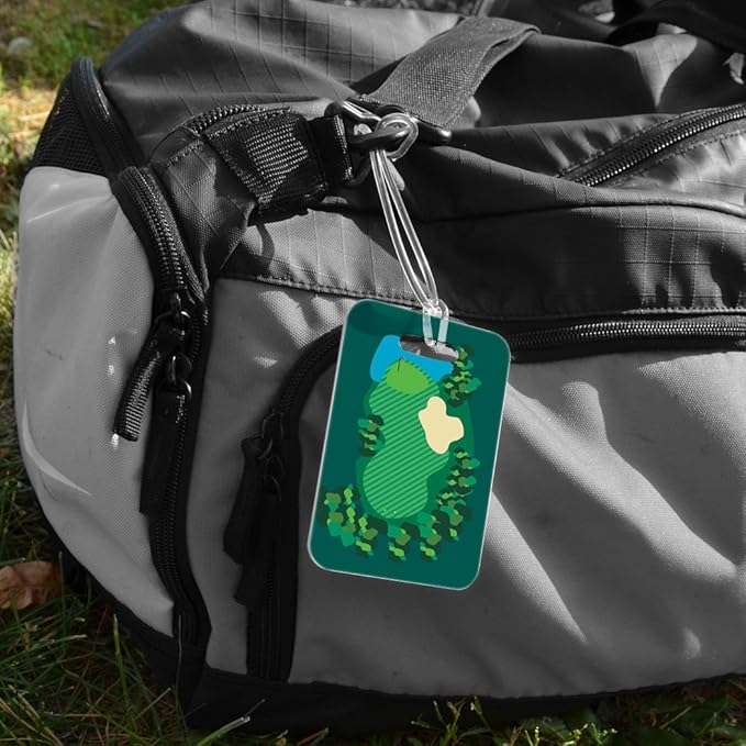ChalkTalkSPORTS Golf Luggage & Bag Tag | Golf Course | Custom Info on Back | Medium